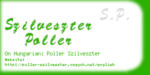 szilveszter poller business card